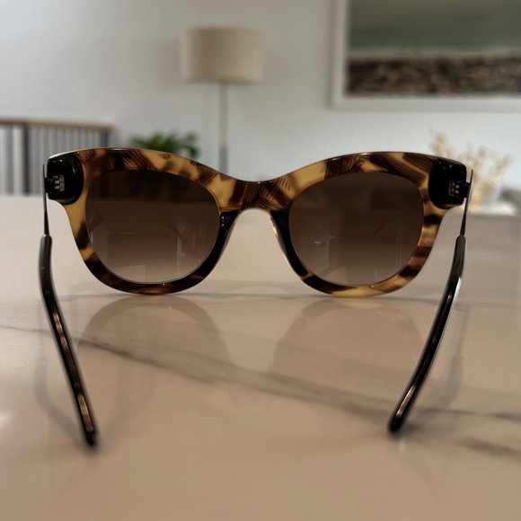 THIERRY LASRY Brown Tortoise Shell Leggy Sunglasses with Black Titanium Arms main image 4